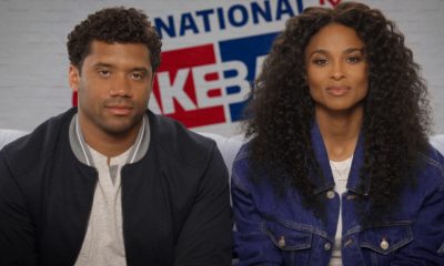 New York Giants QB Russell Wilson and wife Ciara.