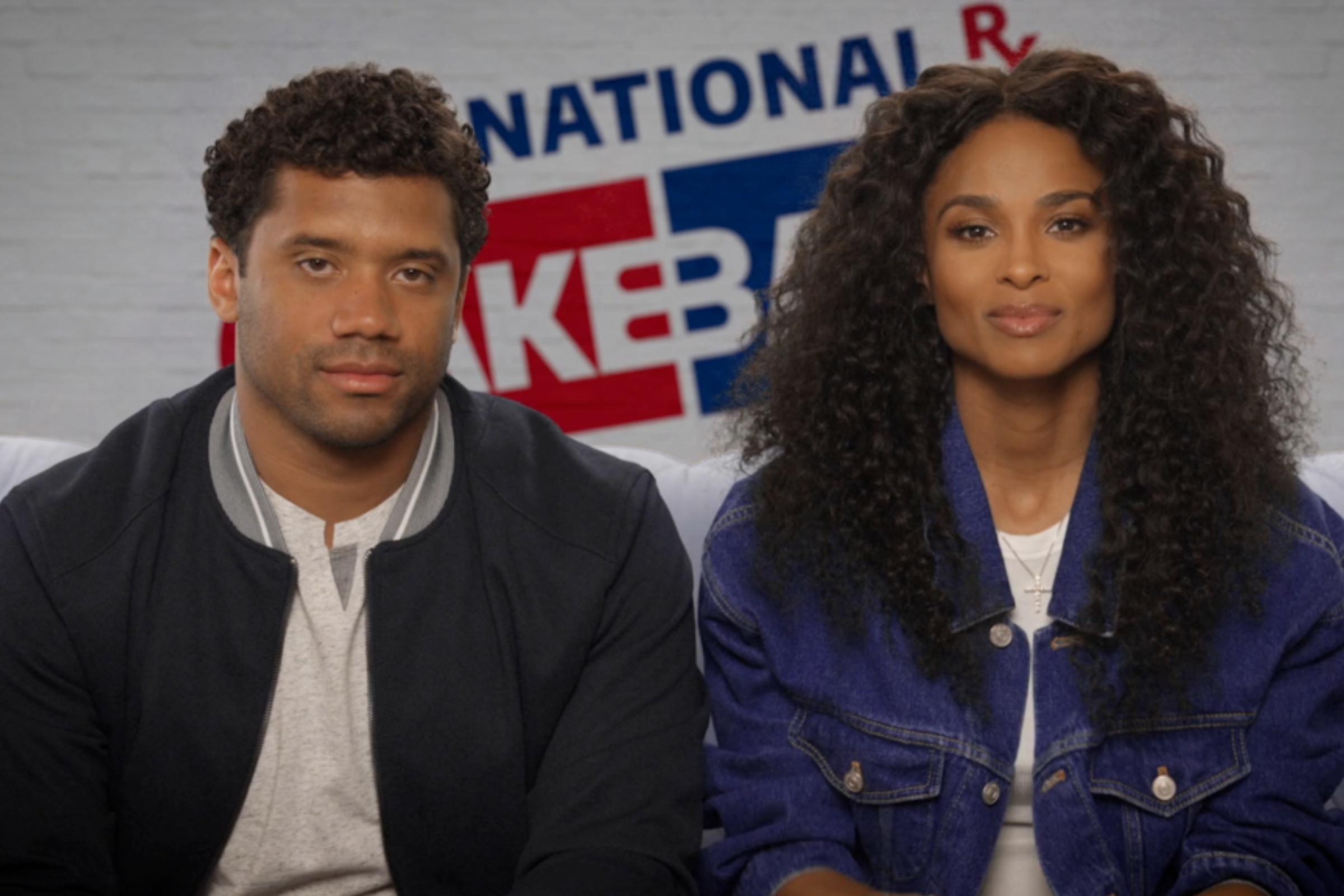 New York Giants QB Russell Wilson and wife Ciara.