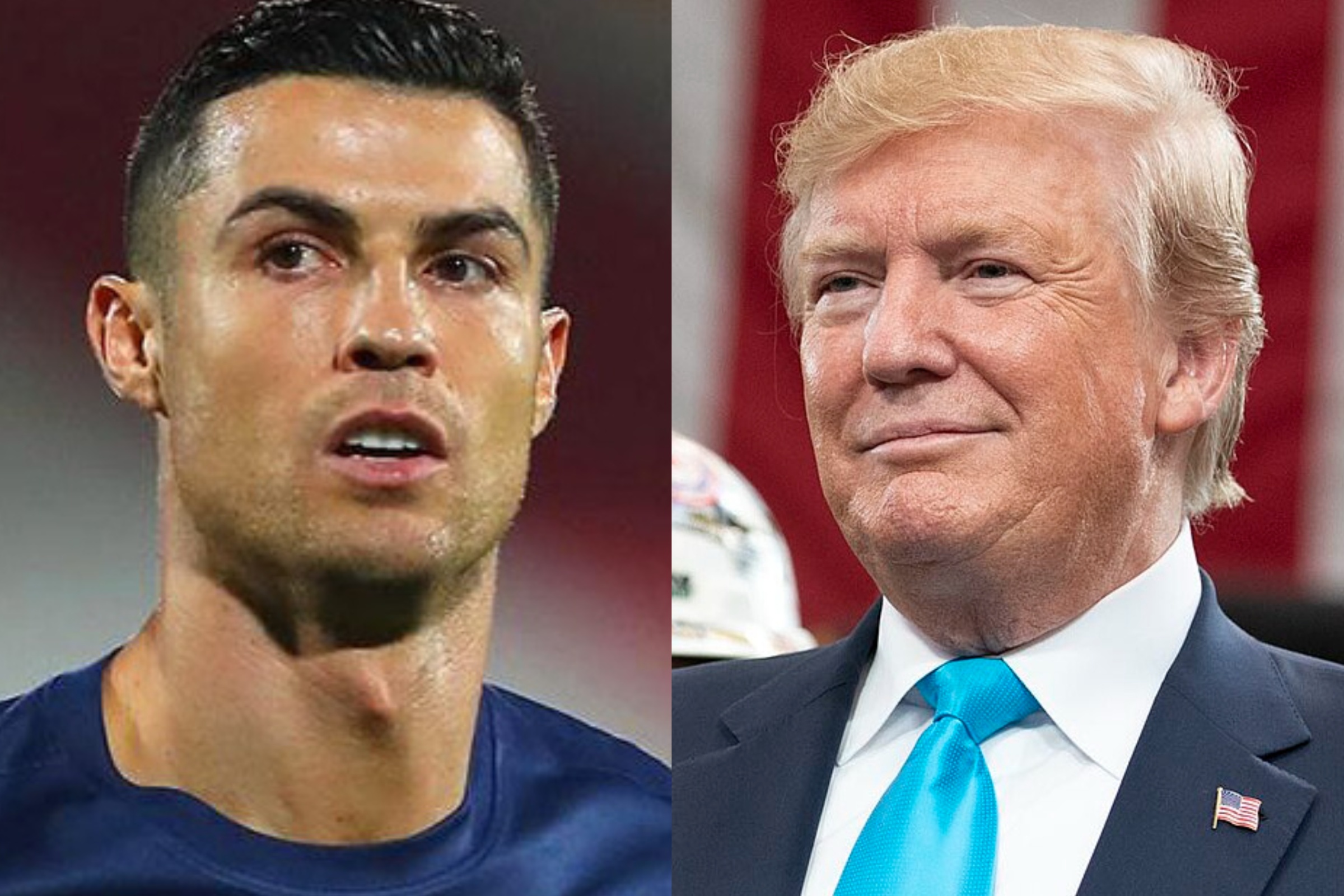 Soccer superstar Cristiano Ronaldo and U.S. President Donald Trump.