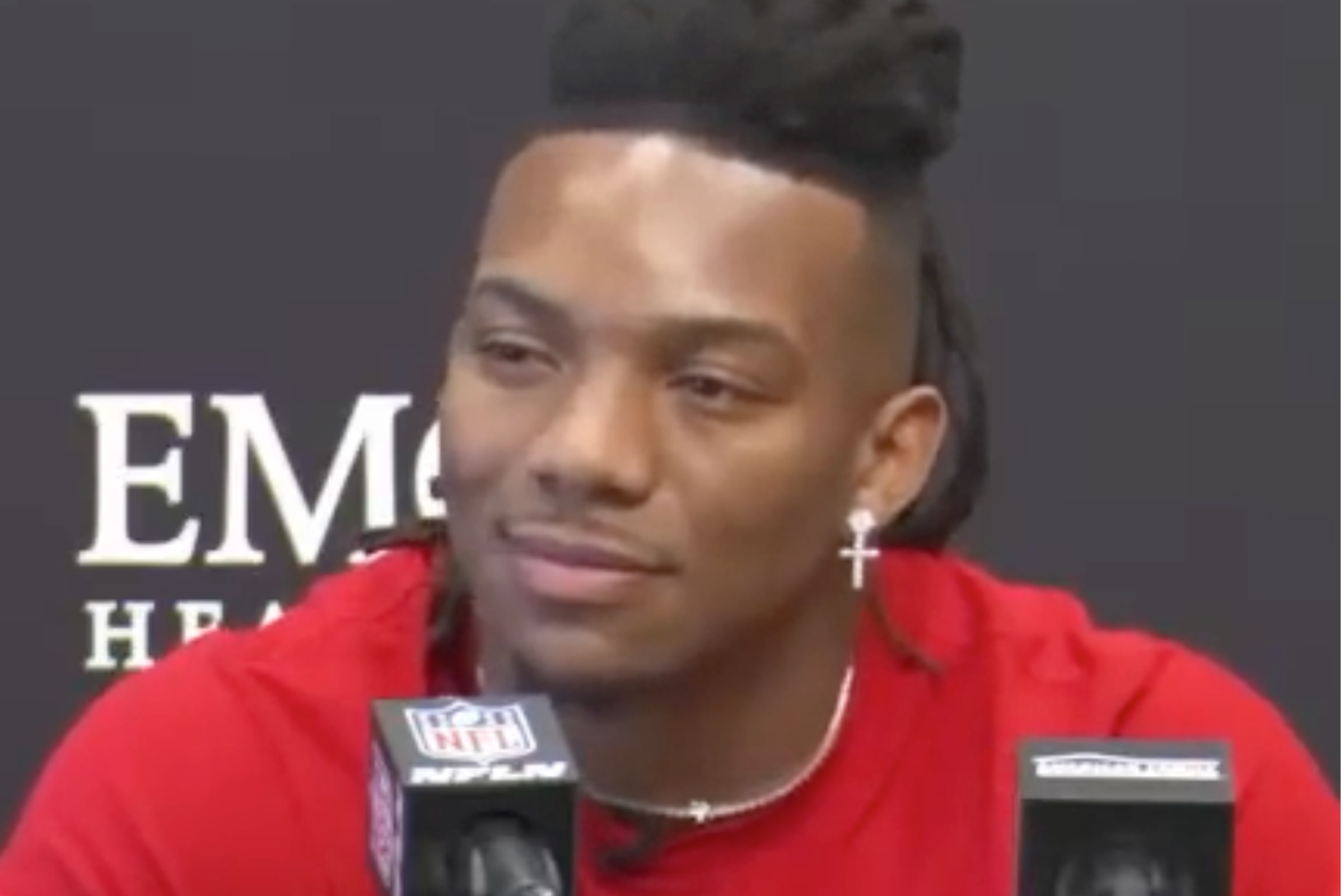 Atlanta Falcons RB Bijan Robinson speaks with NFL media.