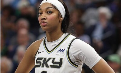 Chicago Sky star Angel Reese during a game.