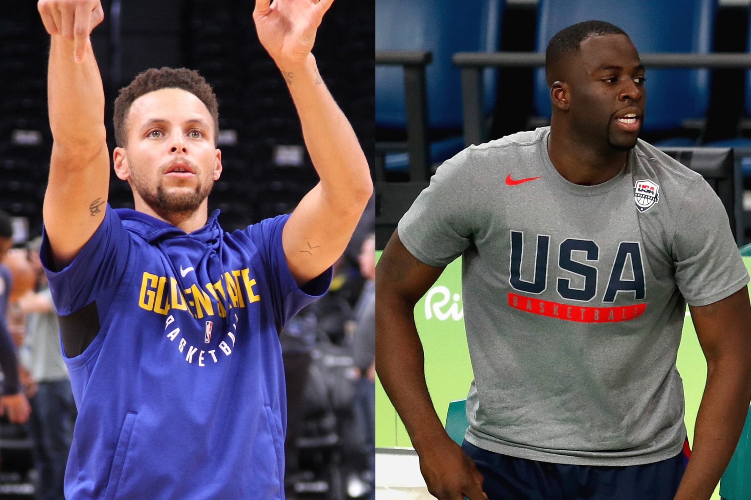 Golden State Warriors star Steph Curry and Draymond Green.