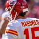 Kansas City Chiefs QB Patrick Mahomes in action.