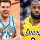 Los Angeles Lakers stars Luka Doncic and LeBron James.