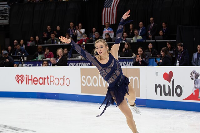 Amber Glenn performs during the women’s free program at the 2026 U.S. National Championships. Photo credits: Wikimedia Commons